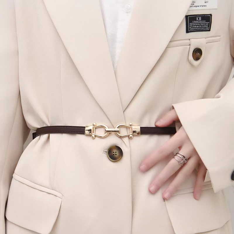 2. Skinny Leather Belt