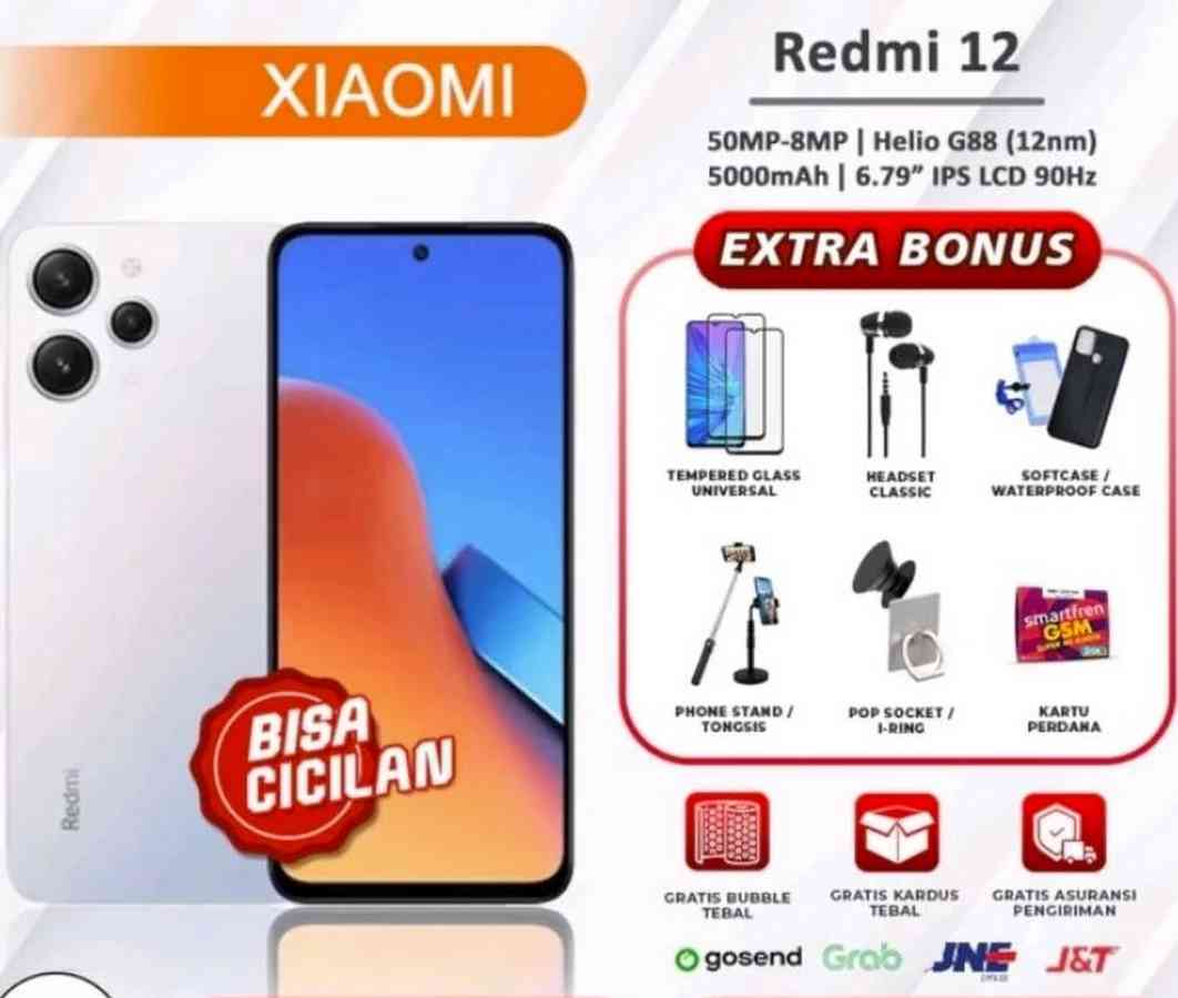 7. Redmi 12 (Bodi Kaca Premium)