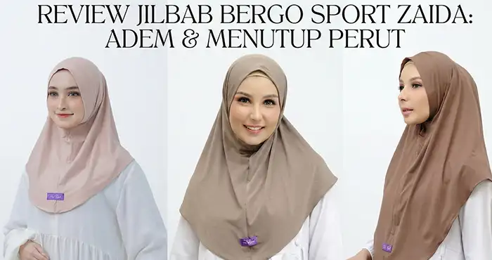 Review Jilbab Bergo Sport Zaida Olahraga Nyaman Menutup Perut 1