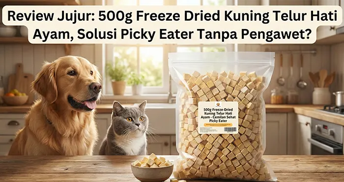 Review Jujur 500g Freeze Dried Kuning Telur Hati Ayam
