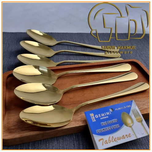 3. Set Sendok Garpu Sultan Warna Emas