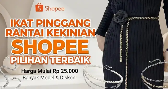 10 Ikat Pinggang Wanita Kekinian Rantai di Shopee 2026